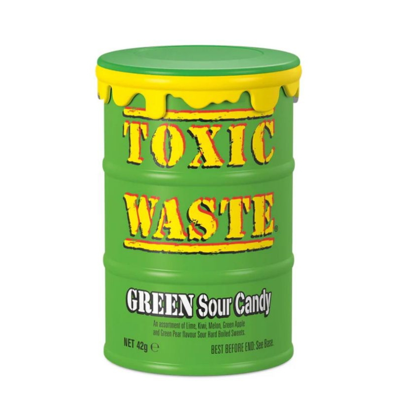 Toxic Waste Green Ultra Sour Candy Drum 48g