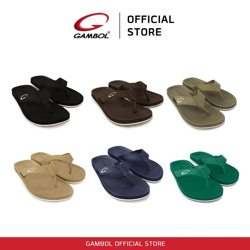 GAMBOL แกมโบล ICONIC รองเท้าแตะหนีบชายหญิง (โทนเข้ม) รุ่น GM11267 / GW11267 Size 36-46