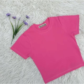 เสื้อยืดครอปคอกลม (เสื้อยืดครอป) Clothing