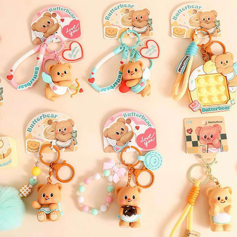 พวงกุญแจน้องหมีเนย🧸 พวงกุญแจButterbear ลิขสิทธิ์แท้ พร้อมส่งจากไทย