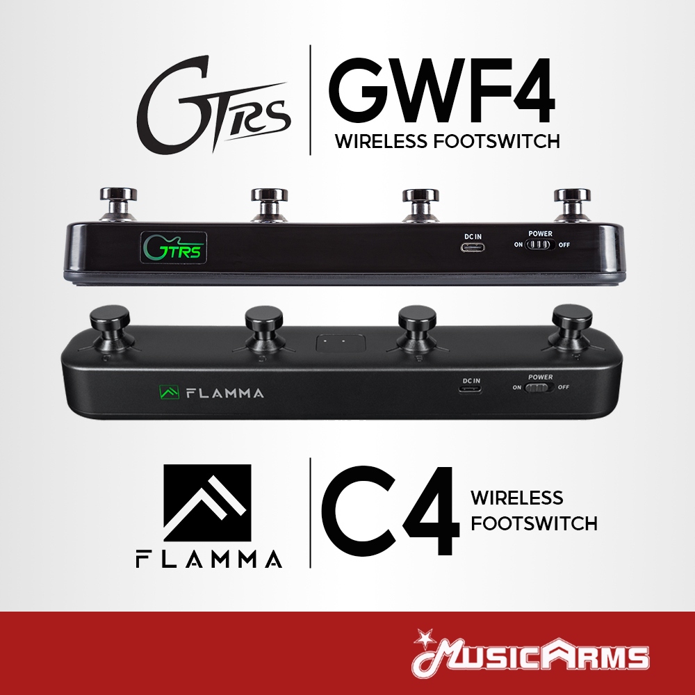 GTRS GWF4 / Flamma C4 ฟุตสวิทช์ Wireless Footswitch รับประกันศูนย์ Music Arms