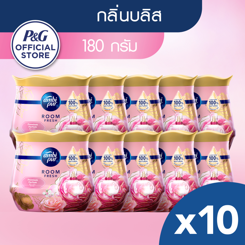 Ambi pur แอมบิเพอร์ เจล เฟรช Premium Parfum บลิส 180 กรัม x10
