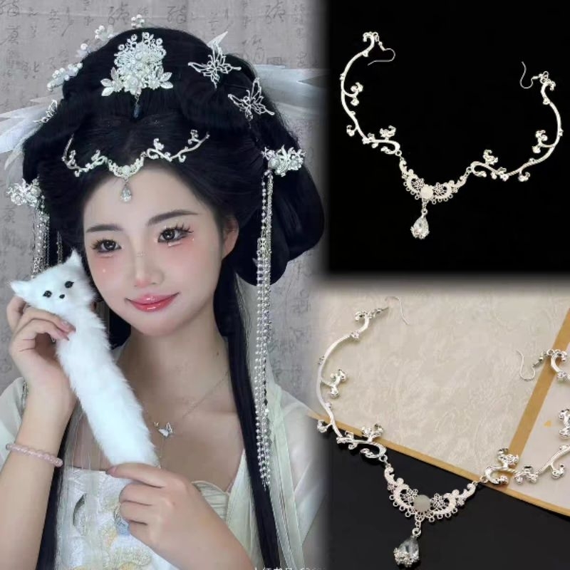 HB 33 พร้อมส่งในไทย🇹🇭สร้อยหน้าผาก  กิ๊บติดผมคาดหน้าผาก สวยหรูดูโด่ดเด่นมากๆค่ะ งานดีมากค่ะ พร้อมส่งจ้า