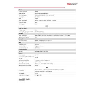 HIKVISION กล้องวงจรปิด Wi-Fi KIT NKS422W0H / NKS422W03H / NKS422WBH / NKS422WBPH - แบบเลือกซื้อ