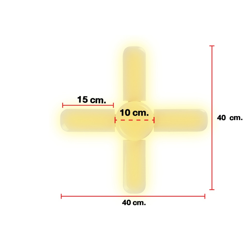หลอดไฟ LED ทรงใบพัด ประหยัดพลังงานไฟ ปรับมุมโคมไฟได้ Deformable lamp พับเก็บได้ - รูปที่ 5