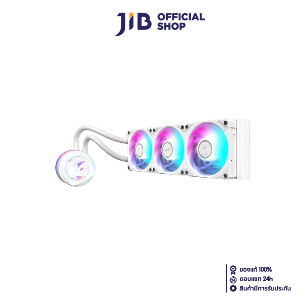 CPU LIQUID COOLER (ระบบระบายความร้อนด้วยน้ำ) GIGABYTE AORUS WATERFORCE X II 360 ICE (WHITE)