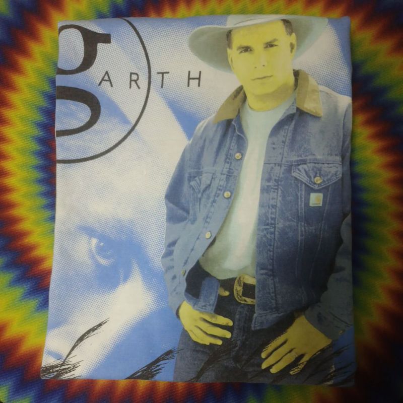 เสื้อยืดมือสอง Vintage Usa เสื้อวง นักร้อง คันทรี่  Garth Brook Ovp 90's Size XL. อก24/ยาว33