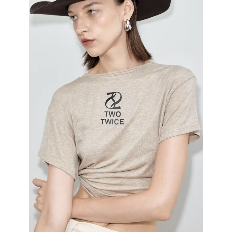 twotwice - Ultra Soft T-shirt ใหม่ เสื้อยืด เสื้อแขนสั้น ผ้านุ่ม ใส่สบาย