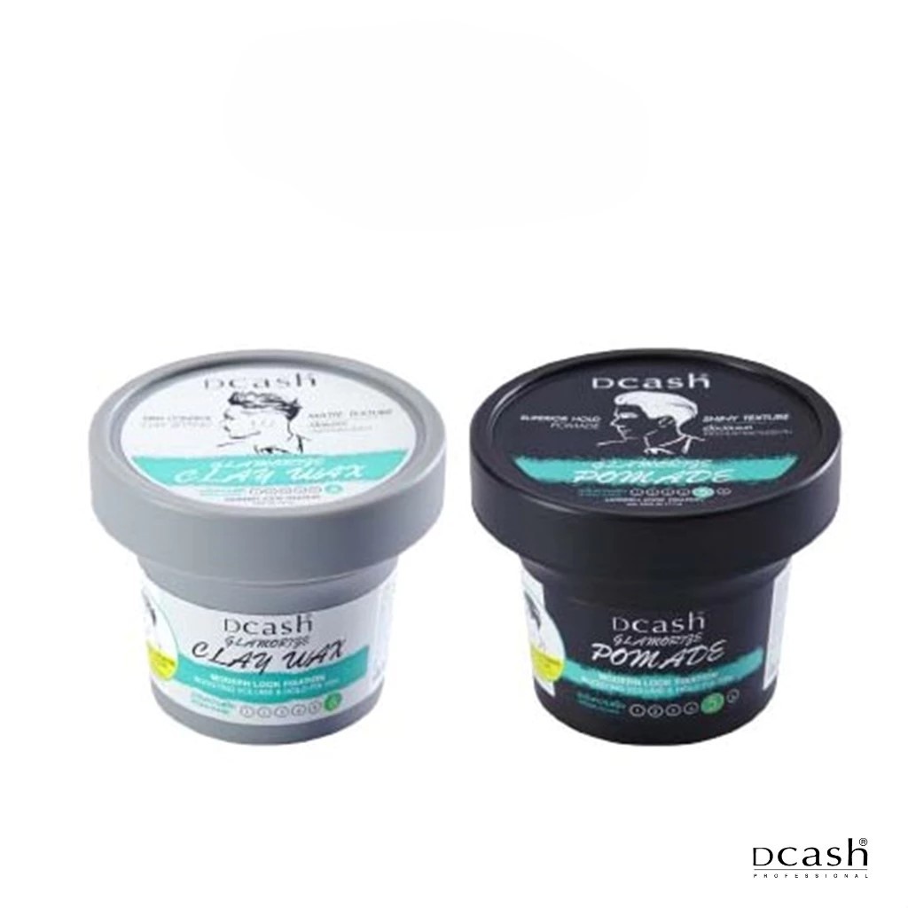 Dcash glamorize Clay Wax / Pomade 100 g. แคช แกลมเมอไรซ์ เคลย์ แว็กซ์ / โพเมด จัดแต่งทรงผม อยู่ทรงได้ยาวนานถึง 72 ชม.