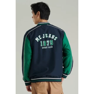 Mc jeans เสื้อแจ็คเก็ตบอมเบอร์ Unisex แขนยาว สีกรมท่า MJCP078