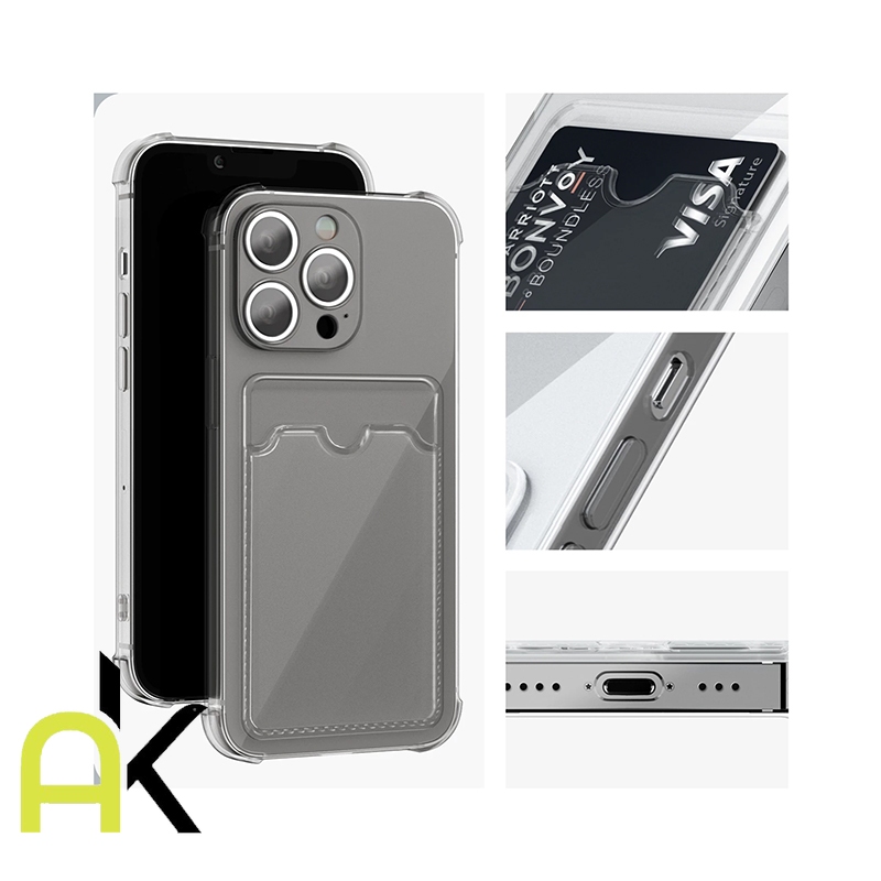 AK เคสใสสำหรับใส่การ์ด Oppo A3 A3X A18 A3s A5s A7 A5 Pro A9 2020 A15 A16 A17 A57 A58 A78 A74 A94 Realme 10 9 C55 C35 C11