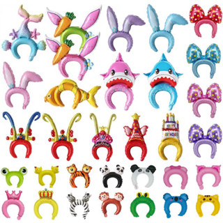 🇹🇭 ส่งฟรีลูกโป่งฟิล์มอลูมิเนียมฟอยล์ ที่คาดผมวันเกิด พร็อพตก…