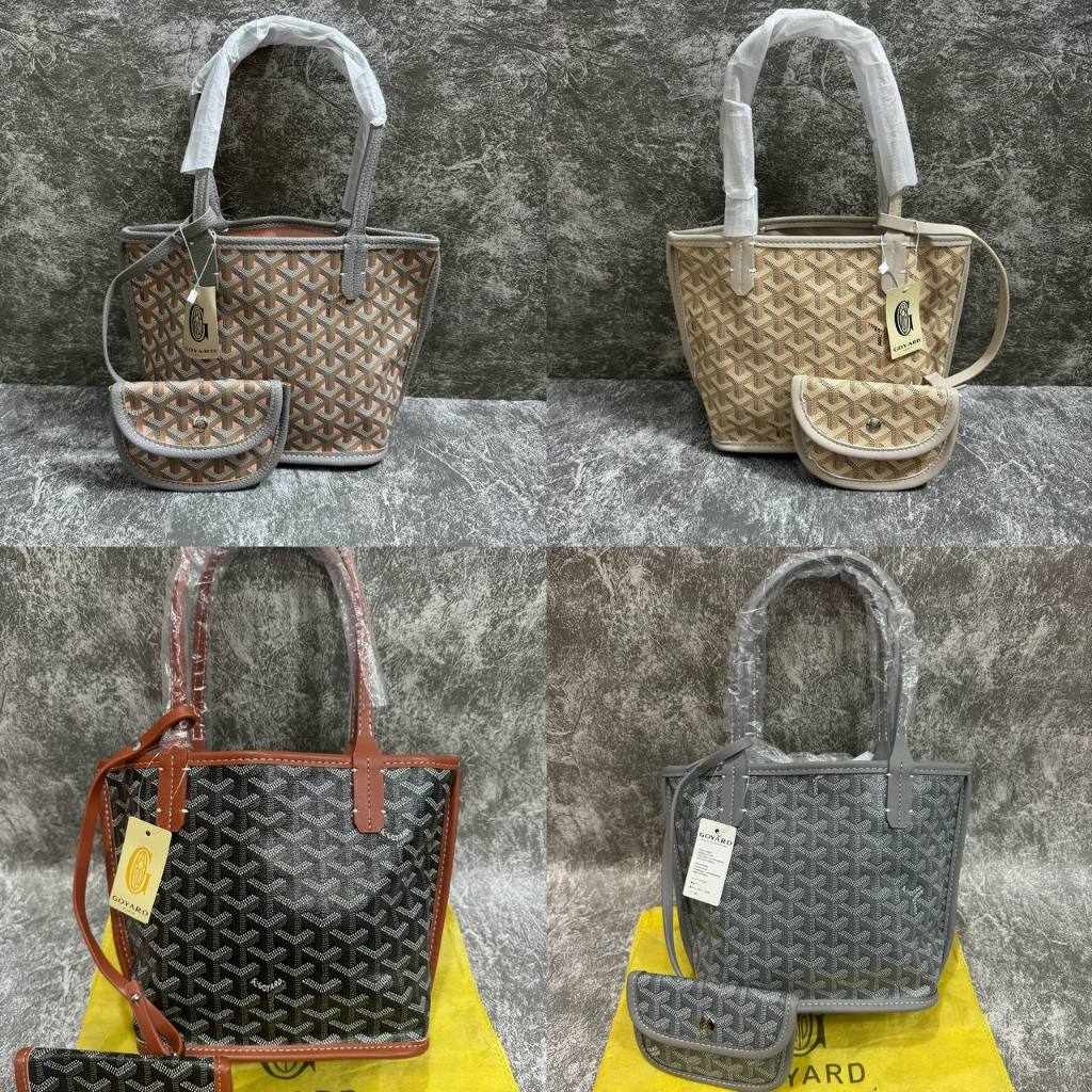 กระเป๋า Tote เล็กและใหญ่ รุ่นAn-jou mini สีครีม,สีชมพู,สีส้ม พร้อมส่ง มีลายสี