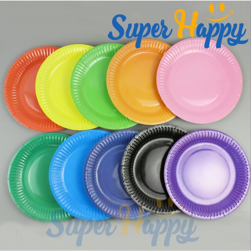 จานกระดาษ 7 นิ้ว(แพ็ค10ใบ) สีพื้น แบบใช้แล้วทิ้ง หรือสำหรับงาน DIY - รูปที่ 2