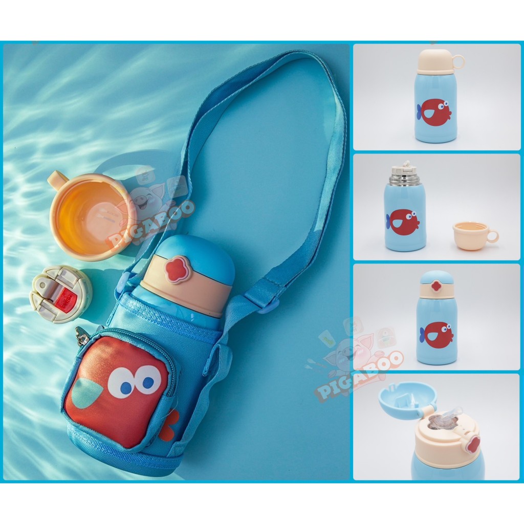 Diller ขวดน้ำสแตนเลส ขนาด 450ml. รุ่น B14 (กระติกน้ำลูกปลา) PB1