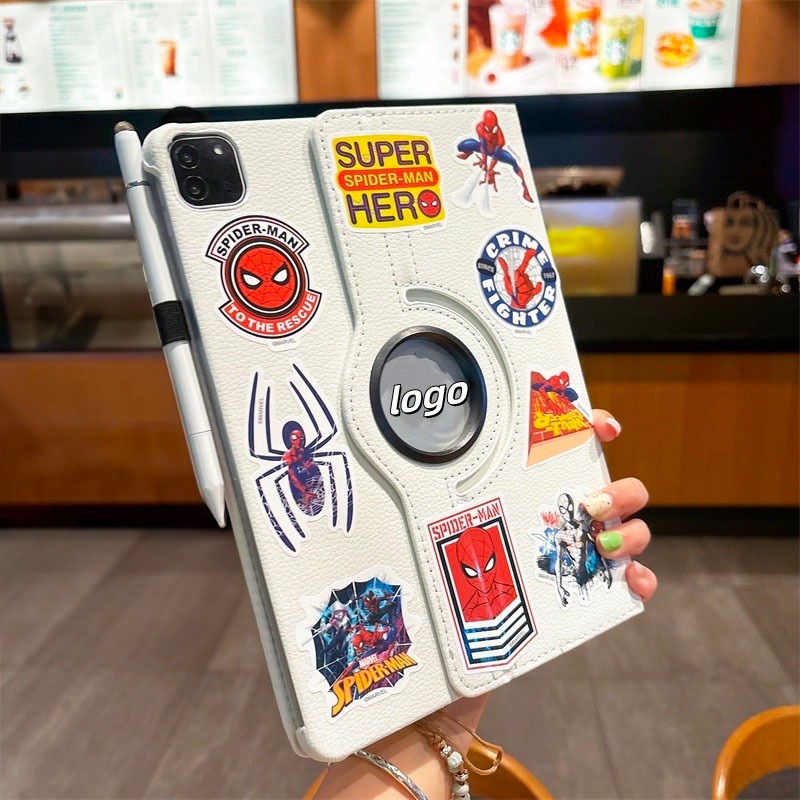 ส่งจากไทย Spider-Man สติ๊กเกอร์ เคส for iPad pro 2024 11 10.2 Gen10 9 8 2022 เคสไอแพด Air4 5 6 10.9 Case การหมุน360