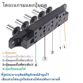 แผงปุ่มกดเครื่องดูดควัน5ปุ่มใช้ได้กับหลายแบรนด์