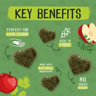 ขนมกระต่ายและสัตว์ฟันแทะพรีเมี่ยม 🇬🇧 Burgess Excel Herby Hearts & Fruit Feasts 60g | วัตถุดิบธรรมชาต