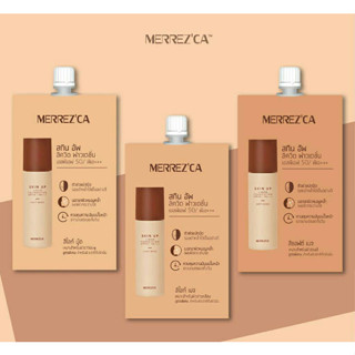 (6ซอง/กล่อง) Merrezca Skin Up Liquid Foundation Spf 50 PA+++ เมอเรซก้า สกิน อัพ ลิควิด ฟาวเดชั่น รองพื้นสูตรน้ำ