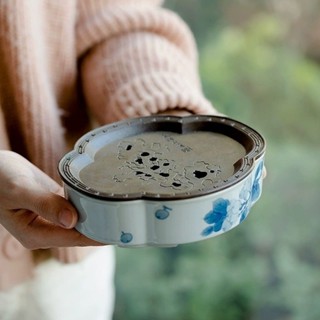 Hand-painted loquat begonia teapot with ceramic dry bubble table kungfu teapot base pot tray