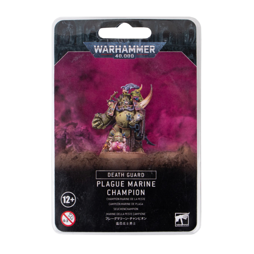 [GW พร้อมส่ง] Warhammer 40K: DEATH GUARD: PLAGUE MARINE CHAMPION โมเดลเกมสนามจำลอง