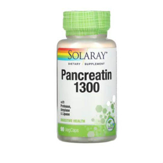 พร้อมส่ง กทม Solaray, Pancreatin 1300 90 VegCaps