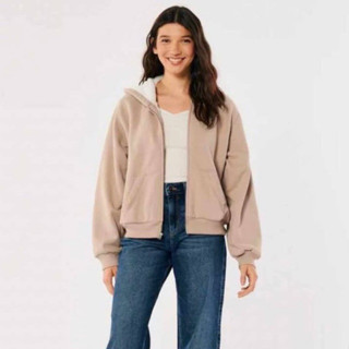 Hollister เสื้อเจ็กเก็ตHood ขนนุ่มนิ่ม 🧺🧸