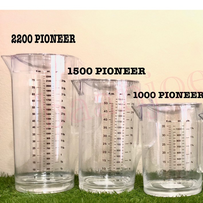 เหยือกน้ำ ส่งไวทันที เหยือกตวง Pioneer หนามาก (พลาสติก food grade ปลอดภัย มี มอก. ในซีล)