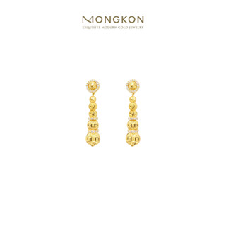 Mongkon Gold ทองคำแท้บริสุทธิ์สูง 96.5% ต่างหู Rivella น้ำหนัก 1 บาท