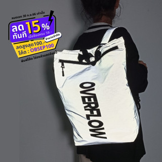 [ พิมพ์ OBSEP100 ลด 15% ขั้นต่ำ 59.- ลดสูงสุด 100.-  ] backpack reflex  กระเป๋าเป้สะท้อนแสง  ทรงเท่ๆ สไตล์สตรีท