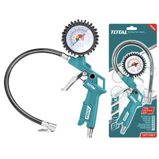 TOTAL หัวเติมลม+เกจ์สายอ่อน  TAT11601 หัวต่อคอปเปอร์ 1/4