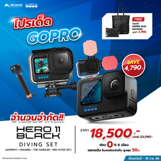 GoPro Hero 11 Black Special Diving Set ชุดกล้องแอคชั่นพร้อมดำน้ำและฟิลเตอร์ พิเศษของแถมกระเป๋าจาก GoPro