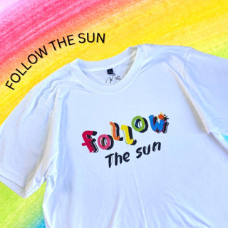 เสื้อยืดลาย Follow the sunสีรุ้ง|Sherbet.teeshop