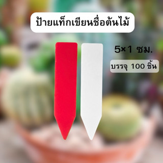 ป้ายแท็กต้นไม้ เขียนชื่อได้ (แบบอ่อน) บรรจุ 100 ชิ้น