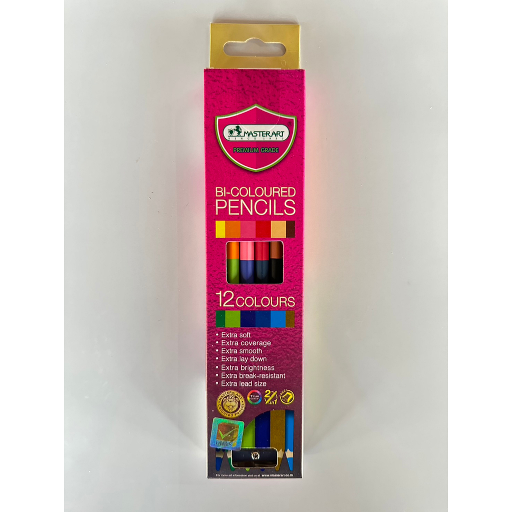 สีไม้ Master Art Premium Grade 2 หัว 12 สี