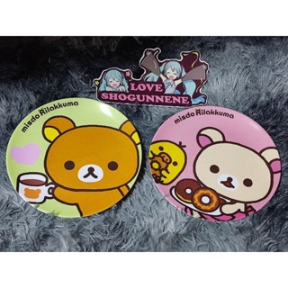 Rilakkuma 🍩☕ จานเมลามีน ริลัคคุมะ ลาย คุมะกินกาแฟ สีเขียว กับ โคริ โทริ กินโดนัท สีชมพู น่ารักมากมายคร้า 🍩☕