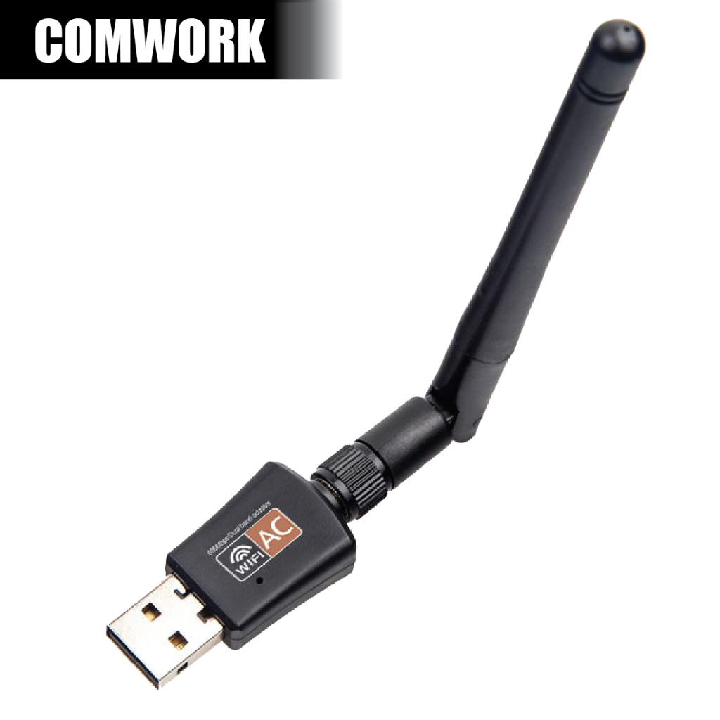 การ์ด WIFI USB รุ่น AC600Mbps L ORANGE RTL8811CU USB 2.0 WIRELESS CONTROLLER NETWORKING CARD ADAPTER COMWORK