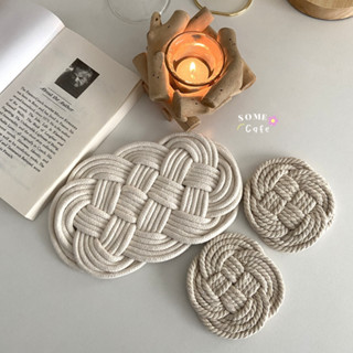 [พร้อมส่ง] INS hemp rope coasters ที่รองแก้ว แผ่นรองแก้ว