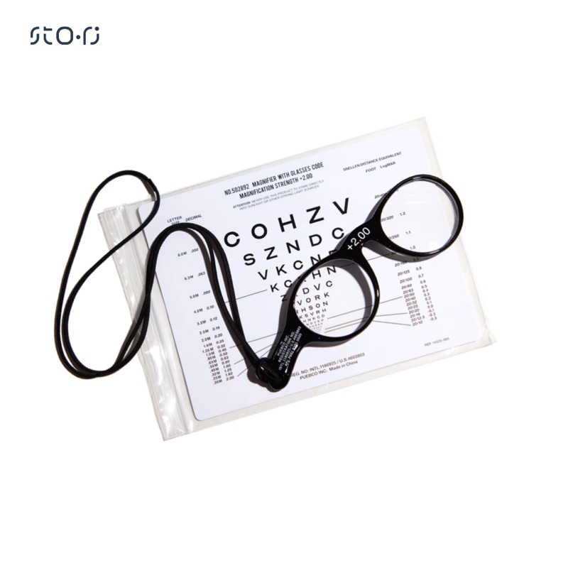 【NEW พร้อมส่ง】PUEBCO แว่นขยาย พร้อมสายคล้องคอ  Magnifier with Glasses Code / From Japan 🇯🇵 *มีตำหนิ 
