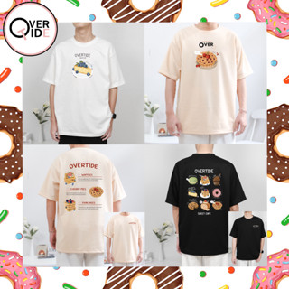 Overtide เสื้อยืดโอเวอร์ไซส์ คอลเลกชั่น Sweet Cafe หลายสี