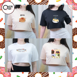 Overtide เสื้อครอป โอเวอร์ไซส์ คอลเลกชั่น Sweet Cafe หลายสี