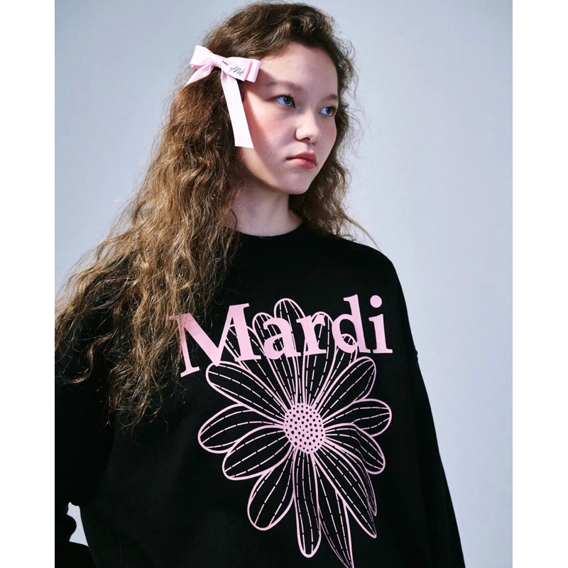 พร้อมส่ง 🇰🇷แท้ 💯% MARDI SWEATER SHIRT​​ อปก​ ครบ​  Free size MARDI MERCREDI SWEATSHIRT FLOWERMARDI_B