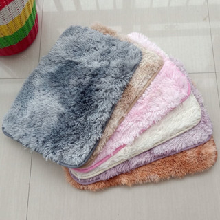 **sale**พรมเช็ดเท้าขนแกะเนื้อนุ่ม มีกันลื่นด้านหลัง small carpet คละสี