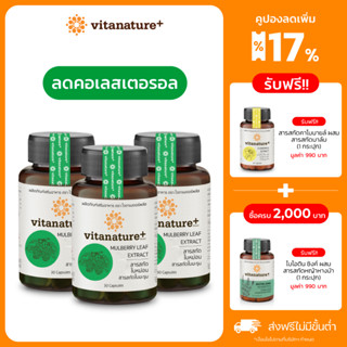 Vitanature+ Mulberry Leaf Extract with Moringa Leaf Extract 3 กระปุก ไวตาเนเจอร์พลัส สารสกัดใบหม่อน ผสมสารสกัดใบมะรุม