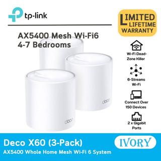 TP-Link Deco X60 (AX3000 Mesh WiFi 6) 1 กล่องมี 3 เครื่อง