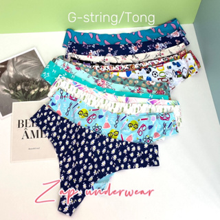 G-string Tong จีสตริง ผ้าพิมพ์ลายน่ารัก ไร้ขอบตะเข็บ0098