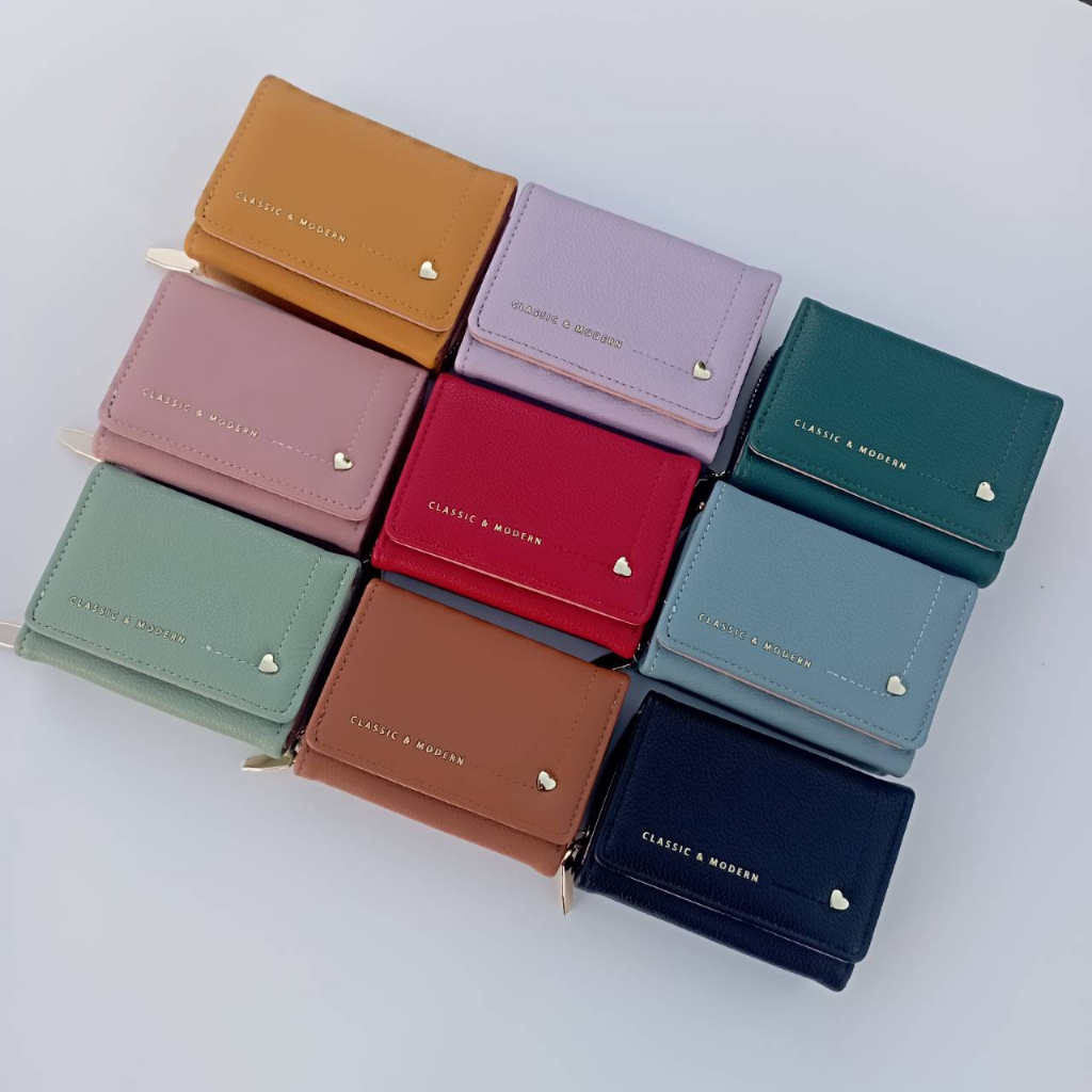 กระเป๋าสตางค์ใบสั้น Classic&Modern สองชั้น สามพับ รุ่น C9949