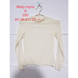 เสื้อแขนยาว ซีทรู ขาวครีม MISTYMYNX SIZE S