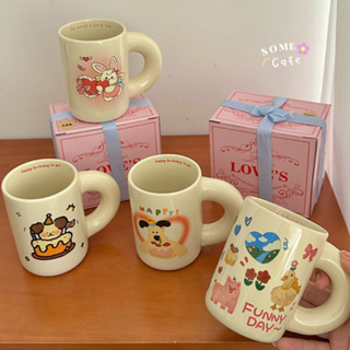 [พร้อมส่ง] 🌸 Ceramic mug birthday gift แก้วเซรามิค พร้อมกล่องของขวัญ