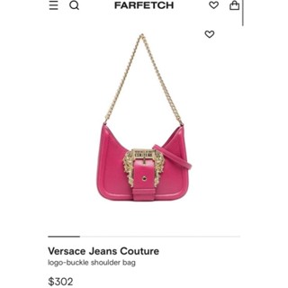 กระเป๋าหนัง ชมพู V e r s a c e Jean Couture Chain crossbody #pink #outlet